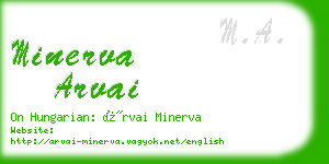 minerva arvai business card